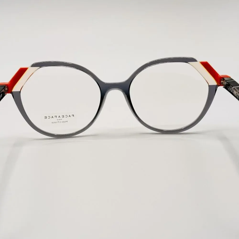 Face a Face Eyeglass Frames MOVES 2 4012 Blue Gray Handmade Frame 52-17-142 NEW